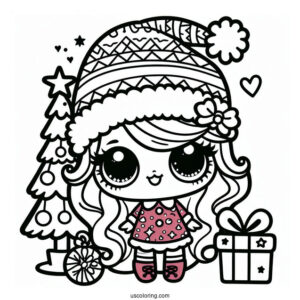 LOL Surprise Christmas Coloring Sheet