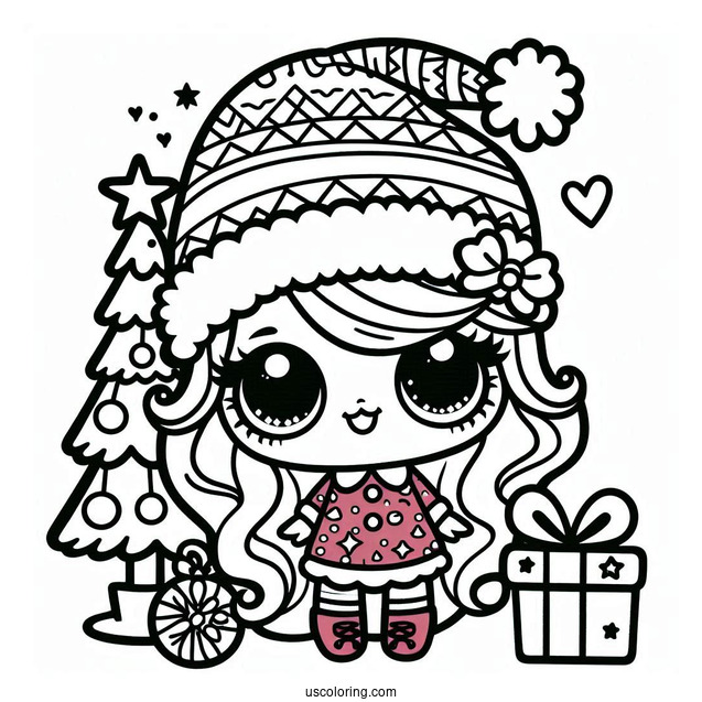 LOL Surprise Christmas Coloring Sheet