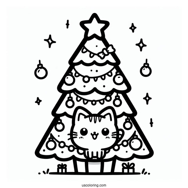 Kawaii Cat Themed Christmas Tree
