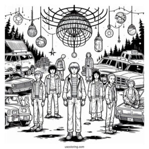Season 1 Stranger Things Coloring Sheet_