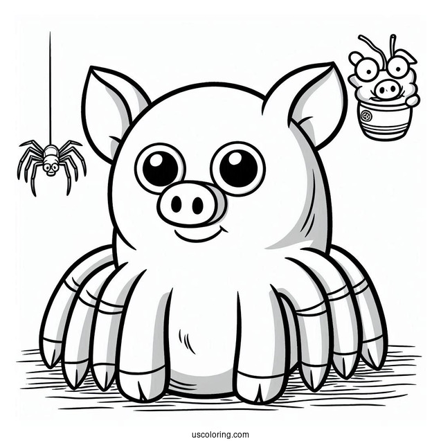 Spider-Pig Coloring Page For Kids