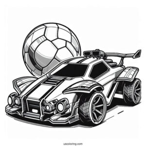 Rocket League Coloring Page Side View Of Octane For Kids
