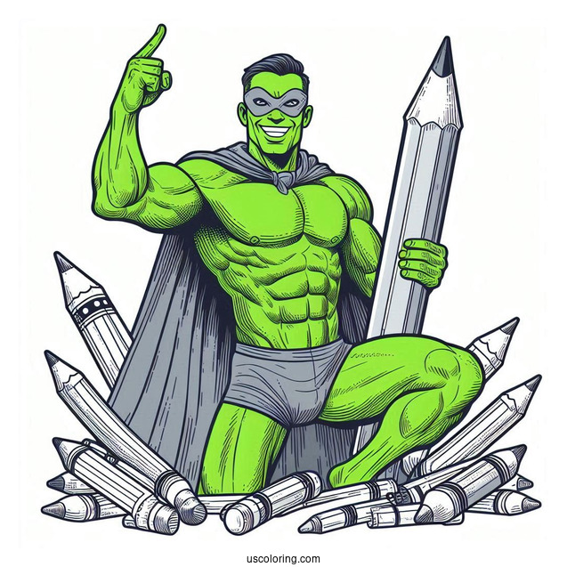 The Hulk Coloring Page Behind Spider Man For Kids