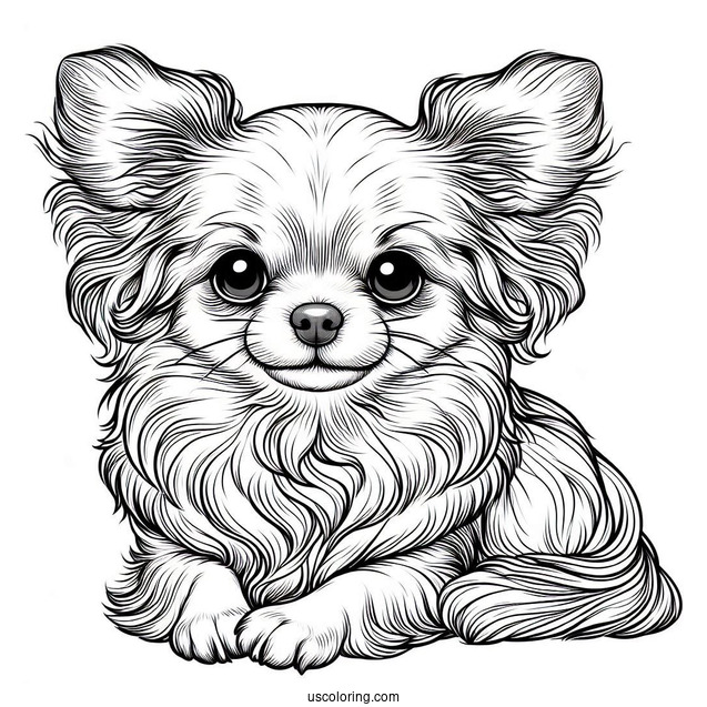 Furry Chihuahua Coloring Page