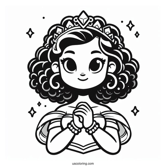 Simple Rarity Coloring Page For Kids