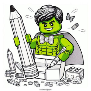 Lego Hulk Coloring In Sheet