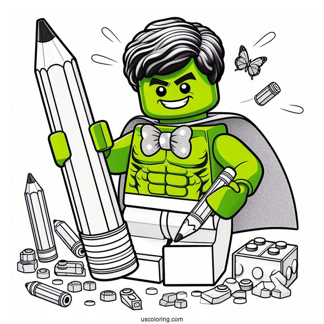 Lego Hulk Coloring In Sheet