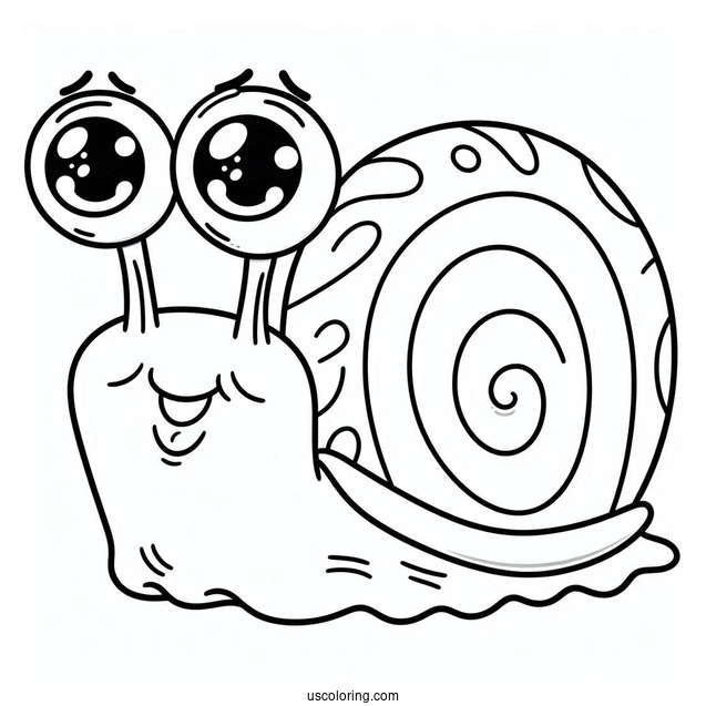 Garry The Snail Coloring Picture For Kids
