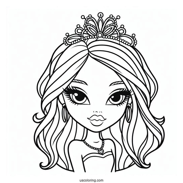 Simple Outline Of Bratz Sasha Coloring In