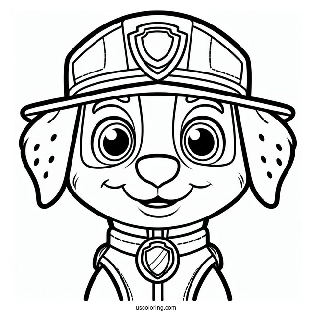 Easy Coloring Page Of Marshall To Color