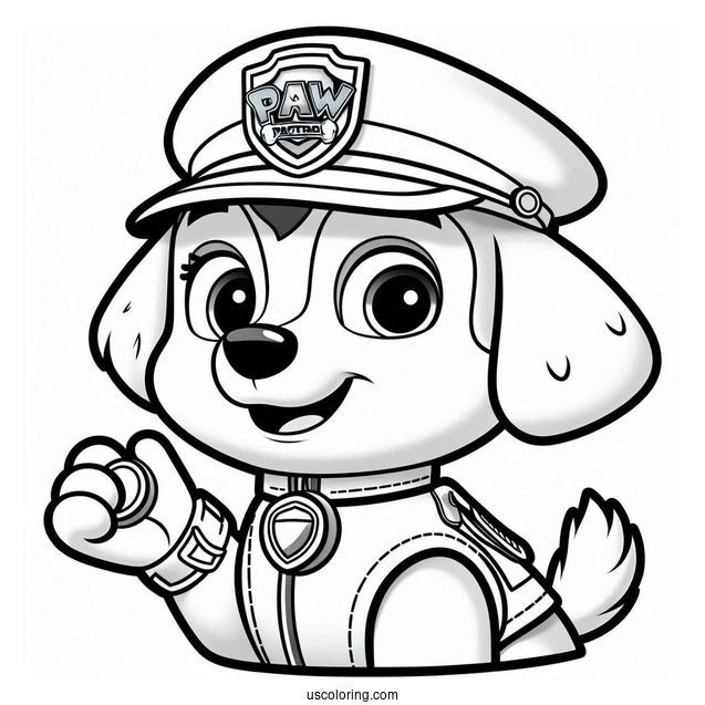 Ryder Character Coloring Sheet