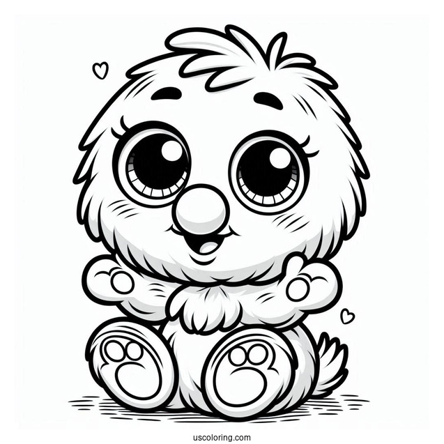 Baby Elmo Coloring Page For Kids