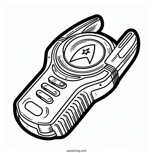 Star Trek Coloring Page Of Simple Starfleet Tricorder Outline