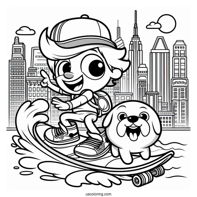 Subway Surfers Coloring Page Jake And Tricky