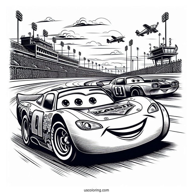 Pixar Cars Movie Coloring Page