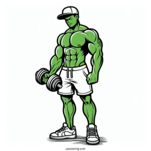 Easy Outline Of Hulk To Color For Young Kids