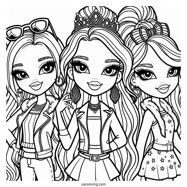 Detailed Bratz Coloring Page