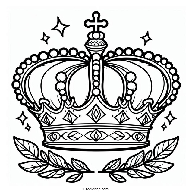 Easy Crown Coloring Sheet