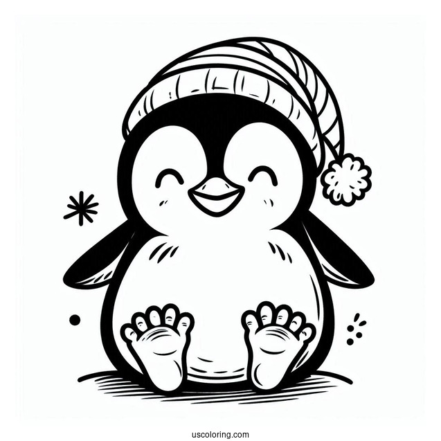 Happy Feet Penguin Coloring Page