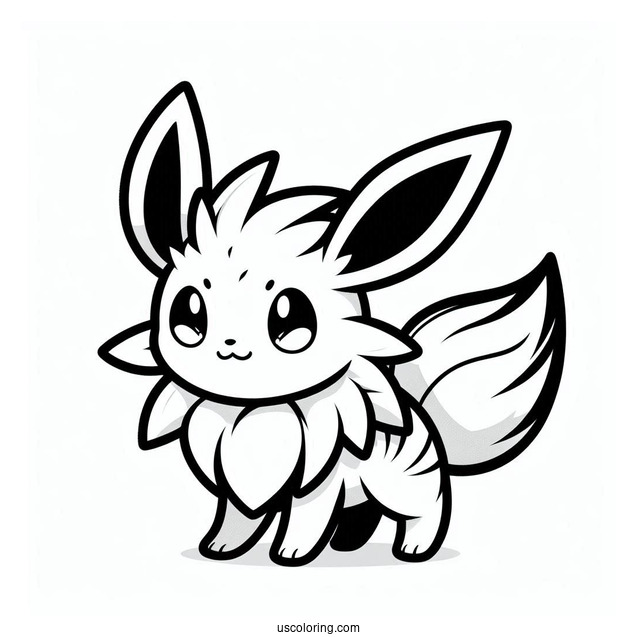 Chibi Jolteon Coloring Page For Kids