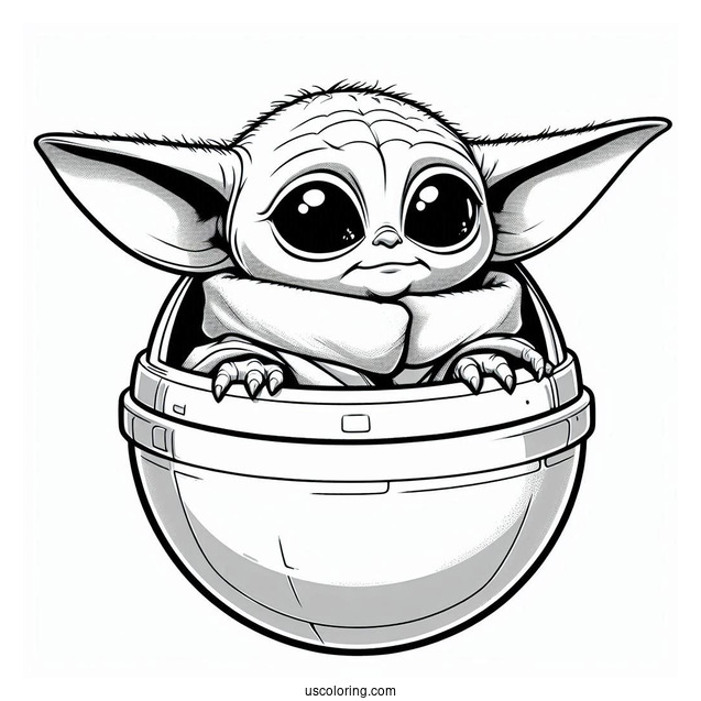 Super Cute Baby Yoda In Hovering Pod