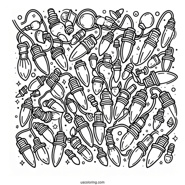 Lots Of Small Christmas Lights To Color