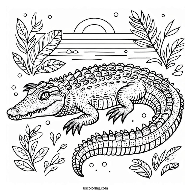 Vector The Crocodile Coloring Page For Kids