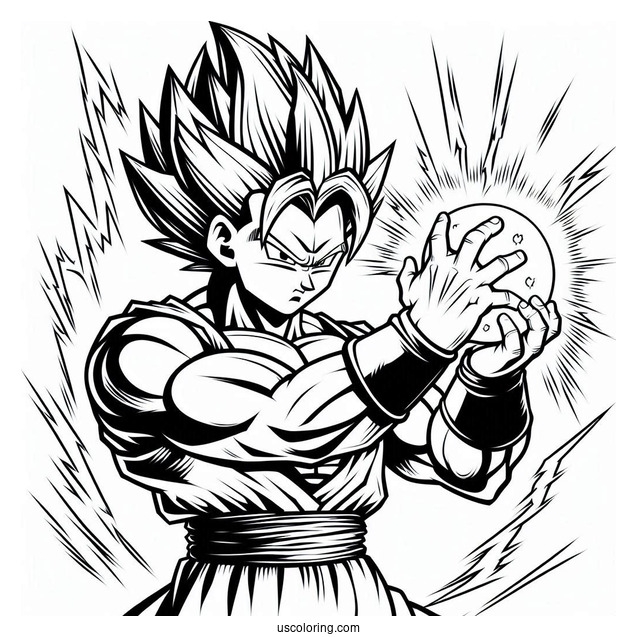 Super Saiyan Vegeta From Dragon Ball Z To Color