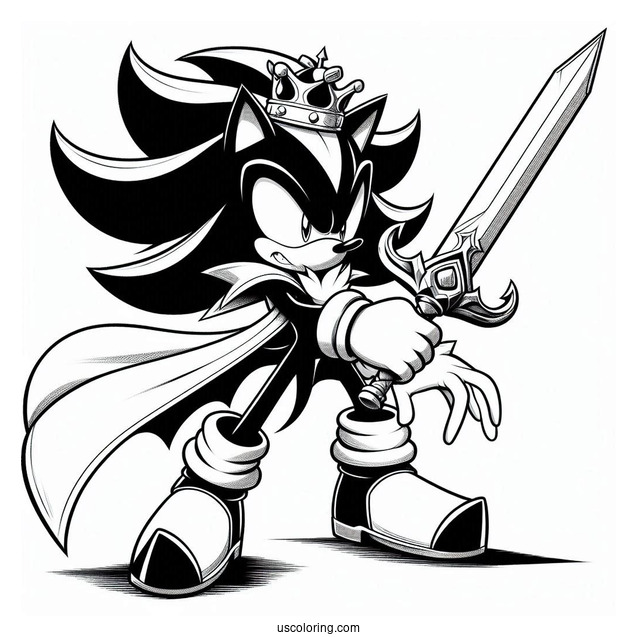 Sir Lancelot Shadow Holding Sword