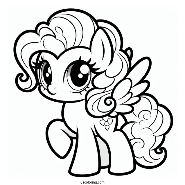 Cute Chibi Pinkie Pie Coloring Page For Preschoolers