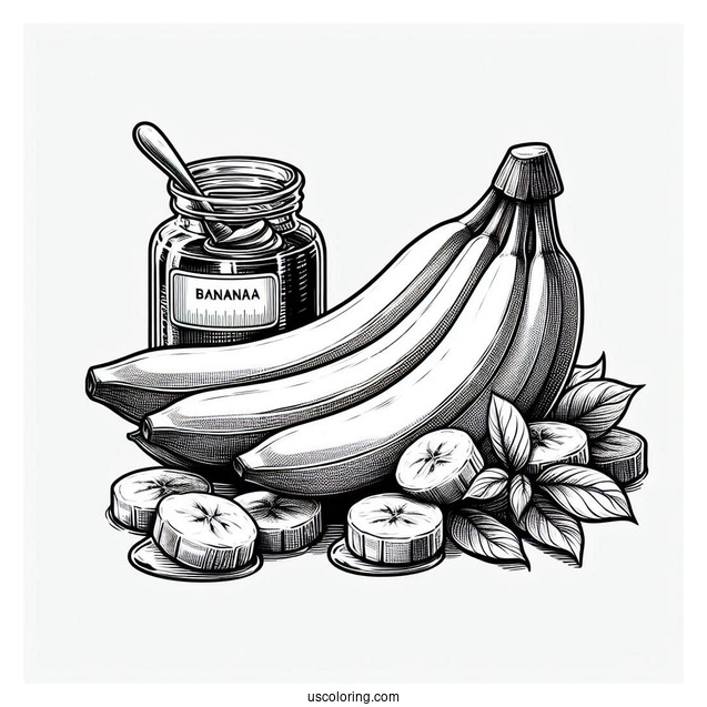 Chopped Banana With Maple Syrup To Color