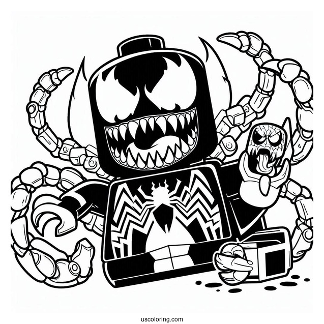 Lego Carnage Coloring Page For Preschoolers