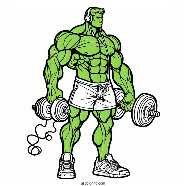 Simple Outline Of Incredible Hulk For Preschoolers