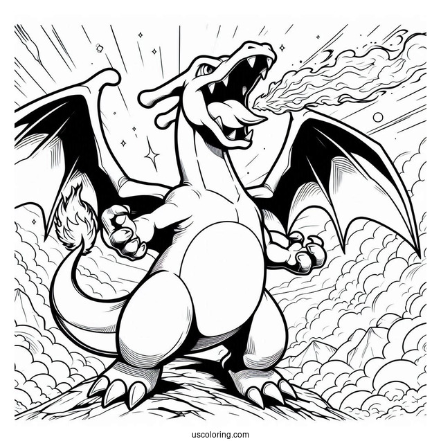 Charizard Roaring In The Sky