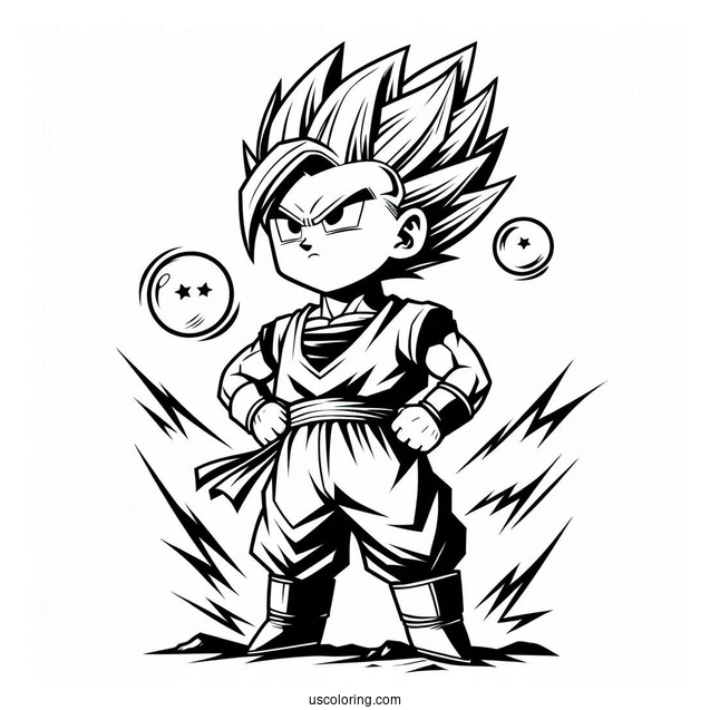 Vegito Character Coloring Page