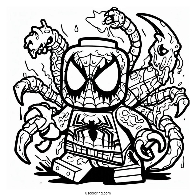 Lego Carnage Coloring Page For Preschoolers