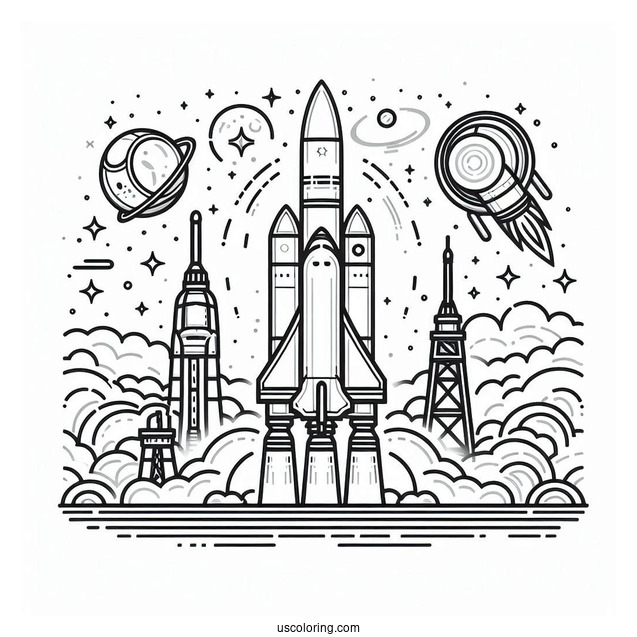 Space Launch System NASA Rocket To Color