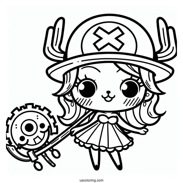 Tony Tony Chopper One Piece Coloring Page For Kids