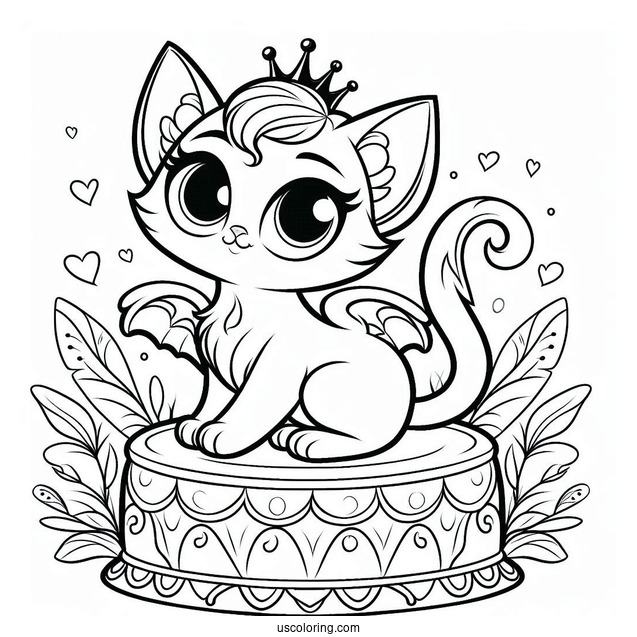 Lucifer Cat Coloring Sheet