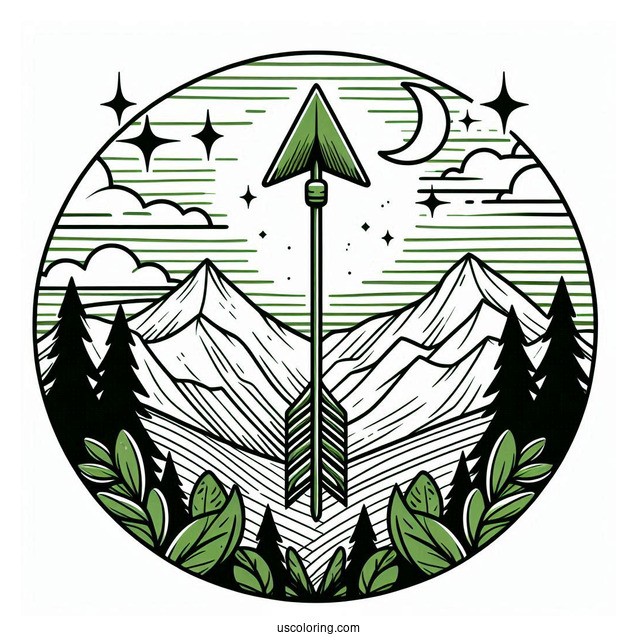 Green Arrow In The Mountains