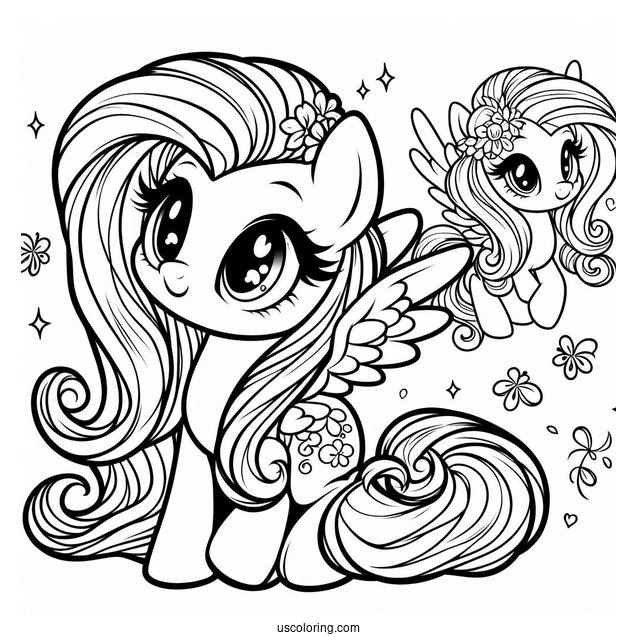 Cute Fluttershy Equestria Girls Coloring In