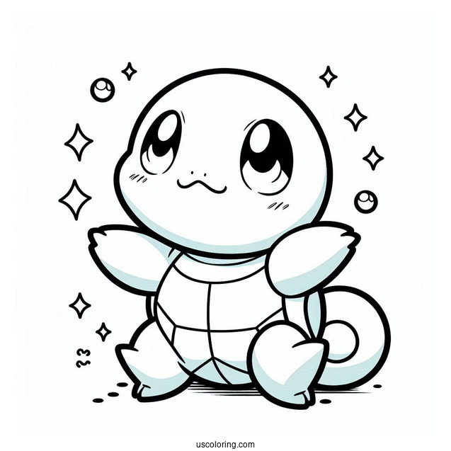 Cute Squirtle Pokemon To Color