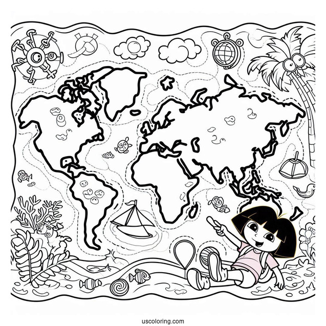 Coloring Sheet Of The Map