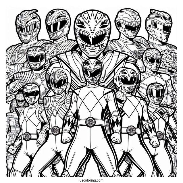 Detailed Mighty Morphin Power Rangers