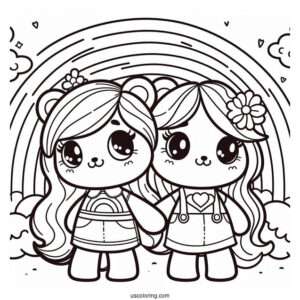 Detailed Rainbow Friends Coloring Page Poster