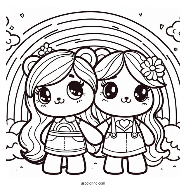 Detailed Rainbow Friends Coloring Page Poster