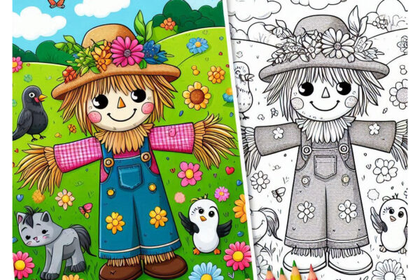 Scarecrow Coloring Pages (Free PDF Printables)