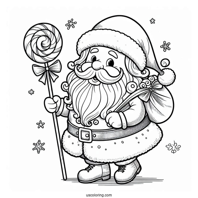 Old Fashioned Santa Coloring Page
