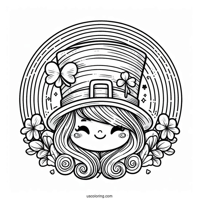 Leprechaun Hat With Full Circle Rainbow