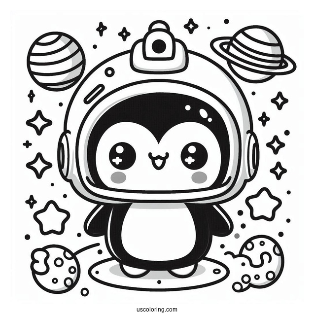 Octonauts Coloring Page Of Kawaii Peso Penguin